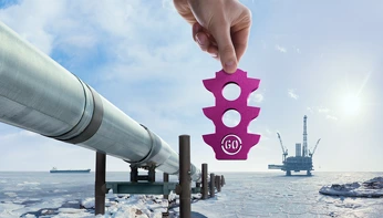 Oil pipeline with green light ready